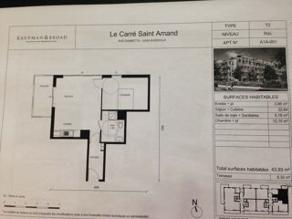  Appartement à louer 2 pièces 44 m²