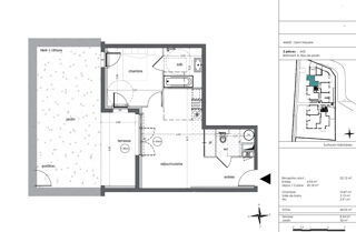  Appartement  vendre 2 pices 44 m