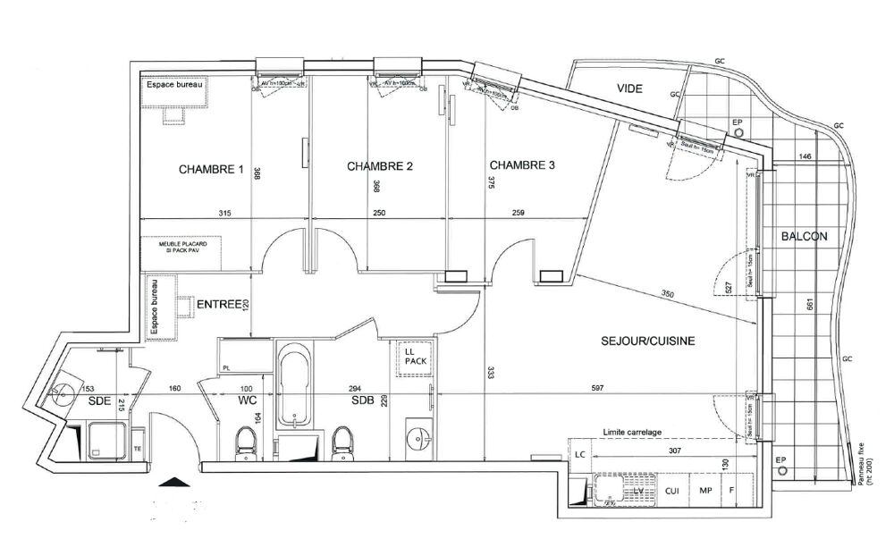 Appartement a louer bezons - 4 pièce(s) - 82 m2 - Surfyn