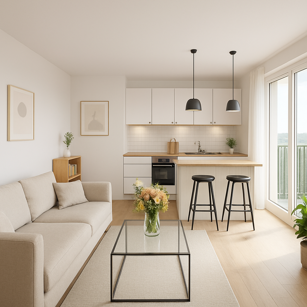 Appartement 2 pièces de 53 m2 (Villeurbanne)