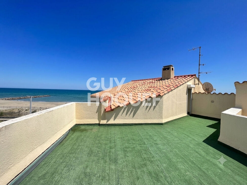 Maison Front de Mer avec Toit-Terrasse VUE MER. Saint-Cyprien Plage