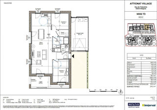  Maison � vendre 3 pi�ces 1 m� Attignat