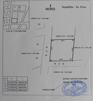  Terrain � vendre 1 m� Ngaparou