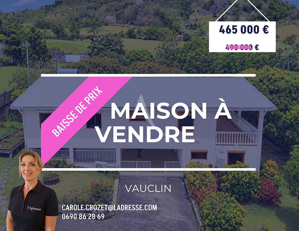 BAISSE DE PRIX ! Maison 6 pièce(s) 164.28 m2 au VAUCLIN sur 3673 m².