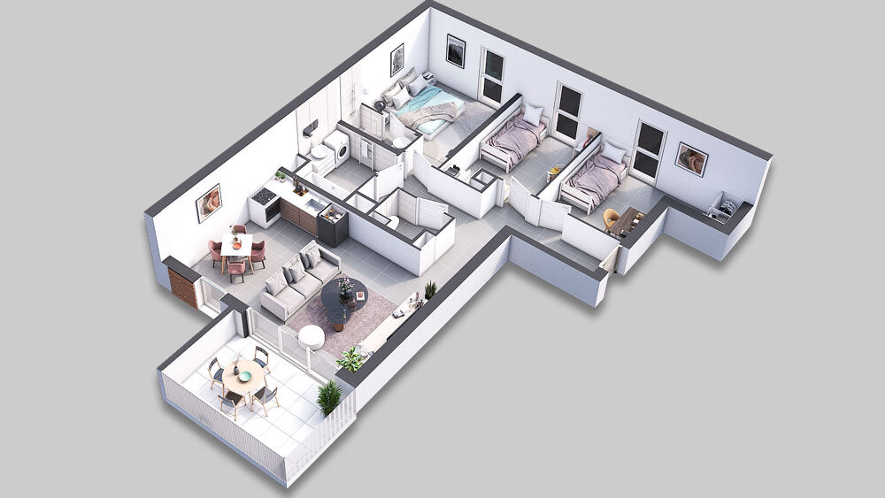 Vente Appartement A VISITER - SUPERBE APPARTEMENT T4 78m2 AVEC TERRASSE - MARSEILLE 13006 Marseille 6