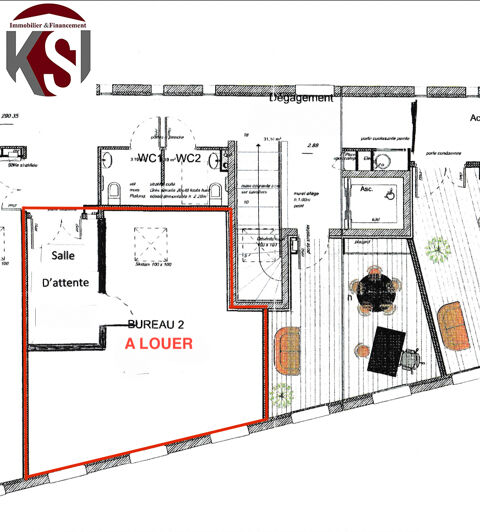 Bureau climatis&eacute; de 48 m2 avec ascenseur  et salle d'attente privative 847 83470 Saint maximin la sainte baume