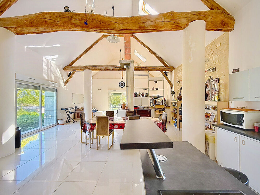 Vente Maison Belle longère rénovée de plus de 200 m² - cadre exceptionnel avec étang, dépendances et grand terrain Sorigny