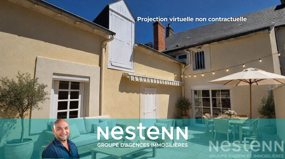 Maison de bourg rénovée avec 4 chambres, garage, jardin à proximité du Mans