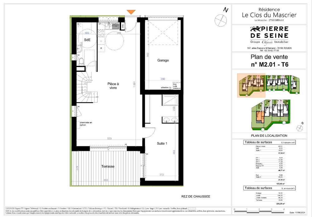 Vente Appartement Maison T6 NM201 / Le Clos du Mascrier BERNAY Bernay