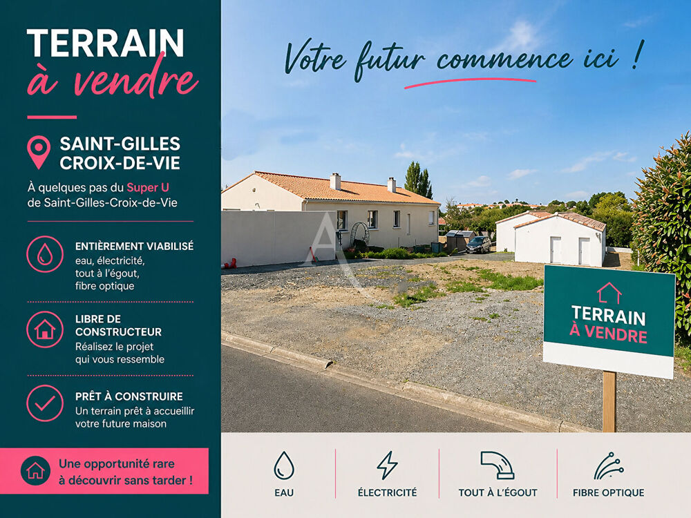 Vente Terrain Terrain constructible SAINT GILLES CROIX DE VIE Saint gilles croix de vie