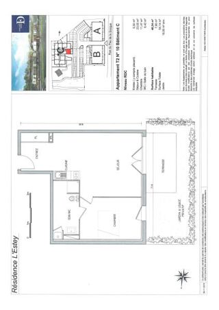 Appartement à louer 2 pièces 46 m²