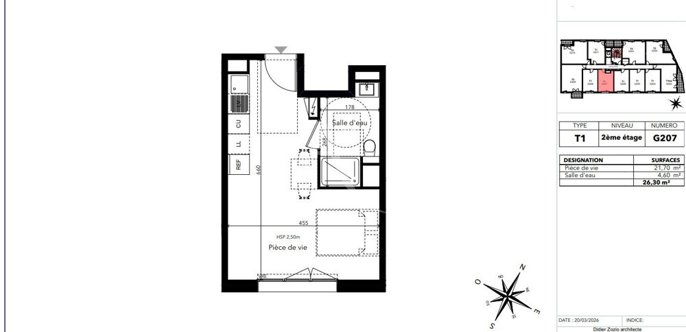 Vente Appartement A vendre T1 de 26,30 m² sur Avrillé Avrille