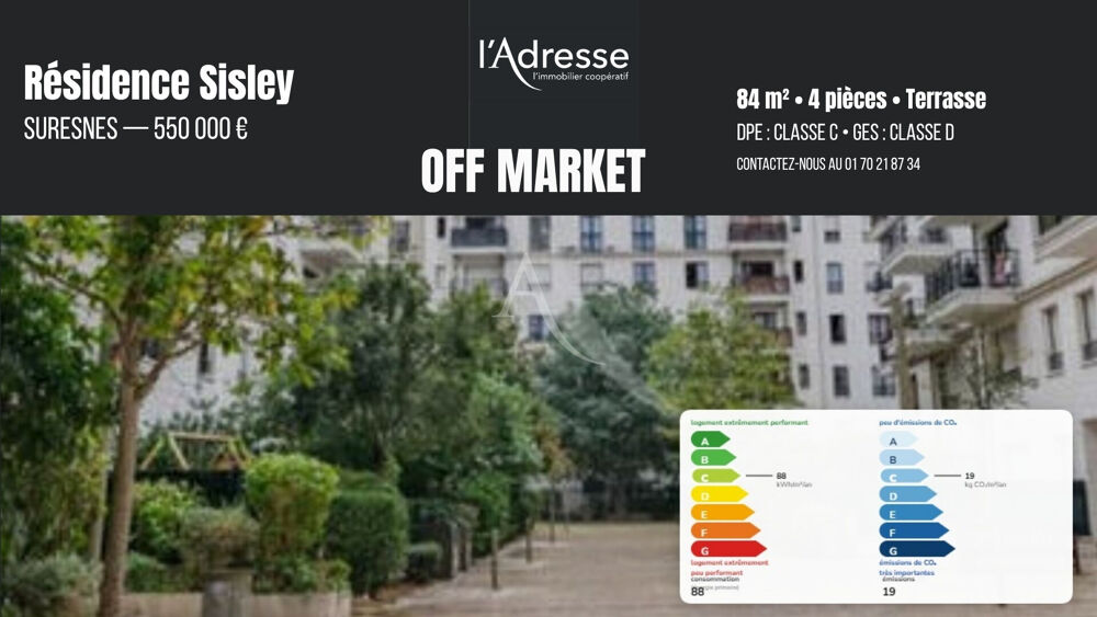 Vente Appartement OFF MARKET - Suresnes centre - Appartement 4 pièces 85m² Suresnes