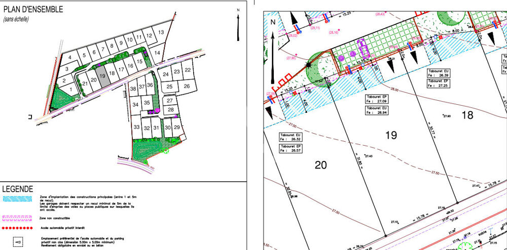 Vente Terrain Terrain Brem Sur Mer 524 m2 Brem sur mer