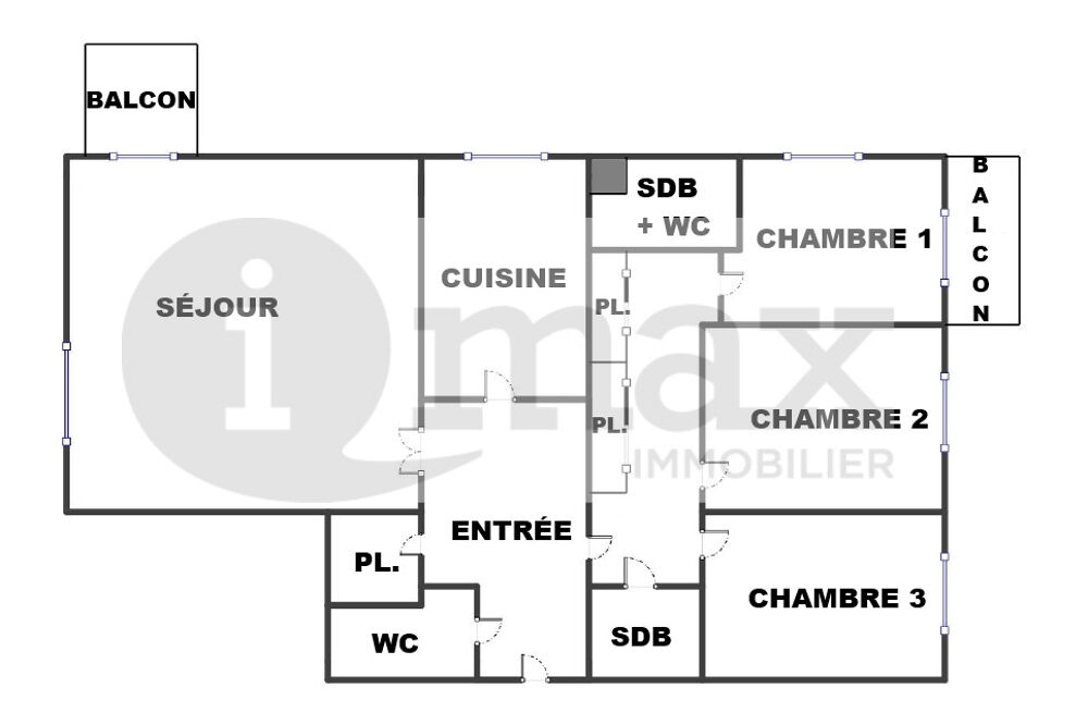 Vente Appartement COURBEVOIE BECON - 4P 95 m² + BALCONS + DOUBLE BOX - 650 000  FAI Courbevoie