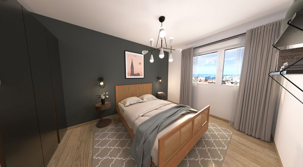 Appartement duplex T4 en dernier étage 98 m² avec 2 loggias - Strasbourg