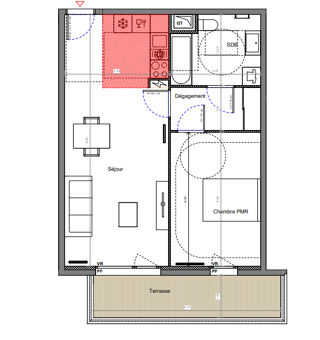  Appartement  vendre 2 pices 51 m