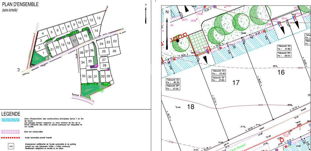 Vente Terrain Terrain Brem Sur Mer 467 m2 Brem sur mer