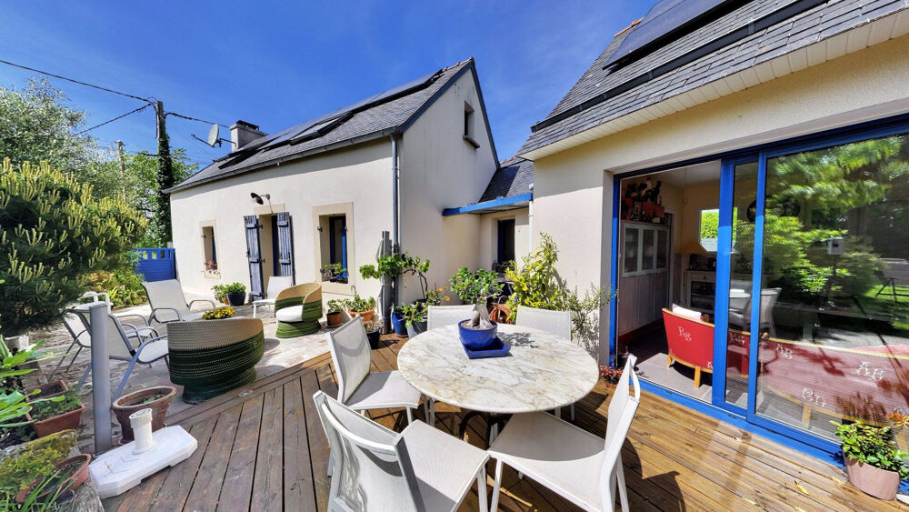 Vente Maison Fouesnant, jolie maison rénovée, 3 chambres, sur un terrain paysagé de 1500 m², à 1.4 km de la plage ! Fouesnant