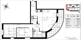  Appartement à vendre 3 pièces 64 m²