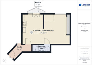  Appartement à vendre 1 pièce 29 m²
