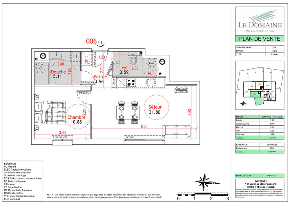 Vente Appartement Appartement Cucq Stella Plage 2 pièces 45.34m²+ jardin 55m² Stella