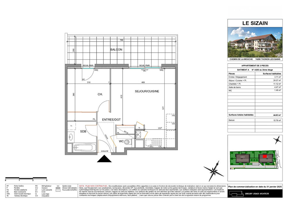 Nouveauté - THONON LES BAINS - Appartement T2