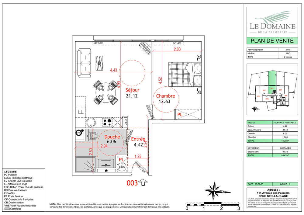 Vente Appartement Appartement Cucq Stella Plage 2 pièces 44.23m²+ jardin 95m² Stella