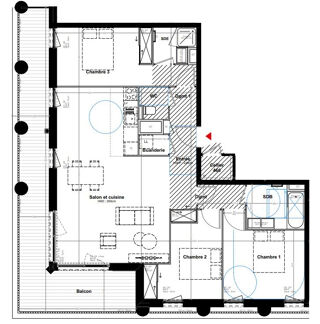  Appartement  vendre 4 pices 93 m