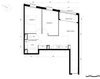  Appartement à louer 3 pièces 56 m²