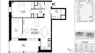  Appartement à vendre 3 pièces 1 m²