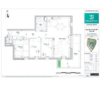  Appartement � vendre 4 pi�ces 91 m�