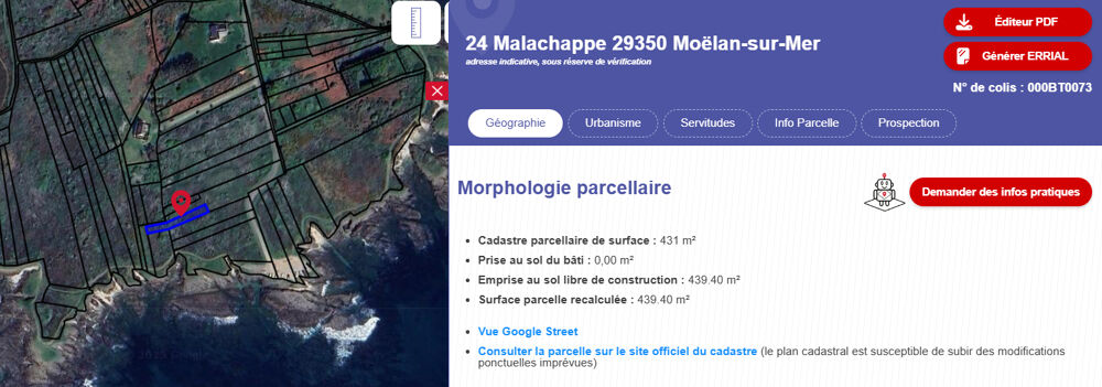 Vente Terrain TERRAINS NON CONSTRUCTIBLES - MOELAN SUR MER Moelan sur mer