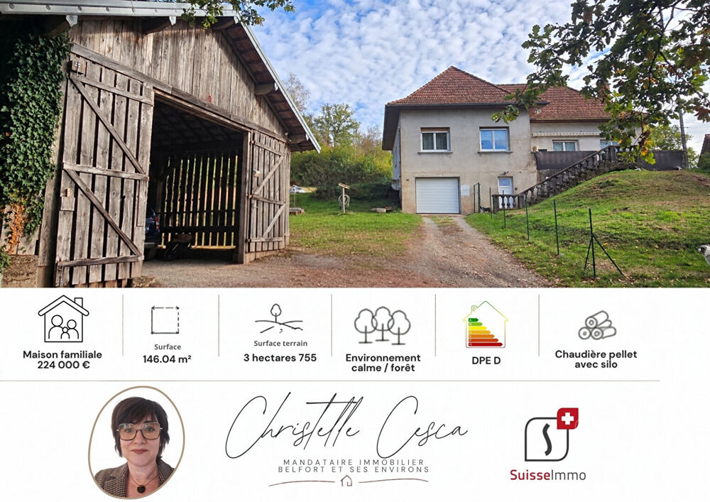 Vente Maison Champagney  - Maison familiale de 146 m² avec 3 hectares de terrain, bois et hangar Champagney