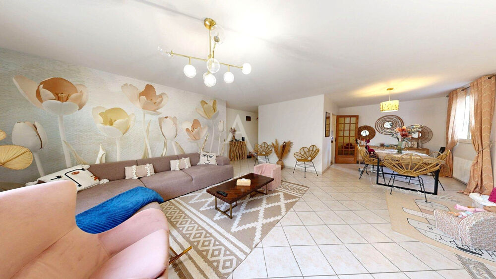 EXCLUSIVITE Maison plain pied Vauréal 120 m² 4 chambres Garage double terrain avant et arrière.