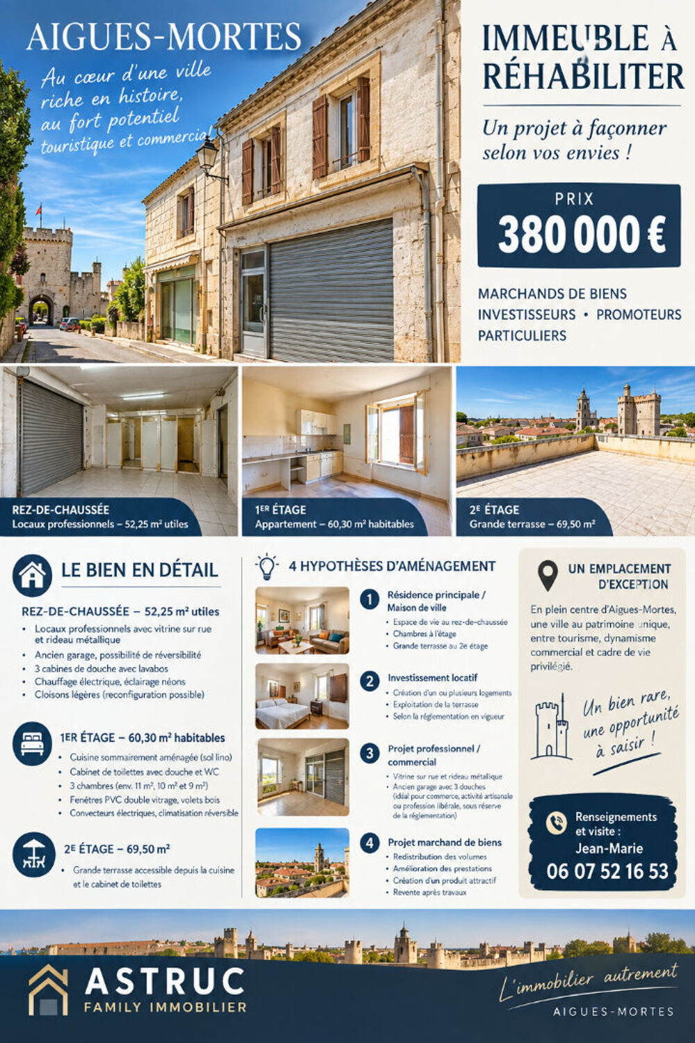 Vente Immeuble AIGUES-MORTES IMMEUBLE À RÉHABILITER  FORT POTENTIEL D'INVESTISSEMENT Aigues mortes