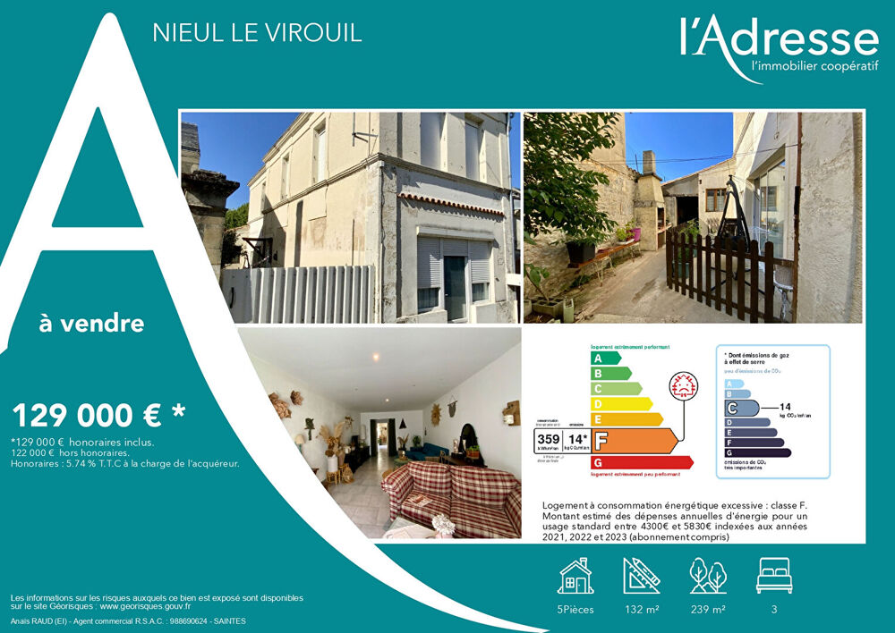 Maison 5 pièces 132 m2