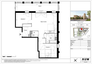  Appartement à vendre 3 pièces 66 m²