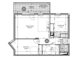  Appartement à vendre 3 pièces 66 m²