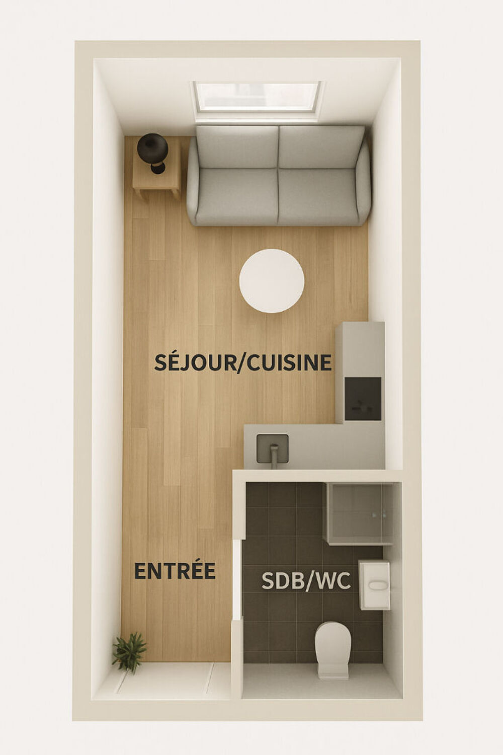Metz proche centre - Studio / T1 dans résidence de standing