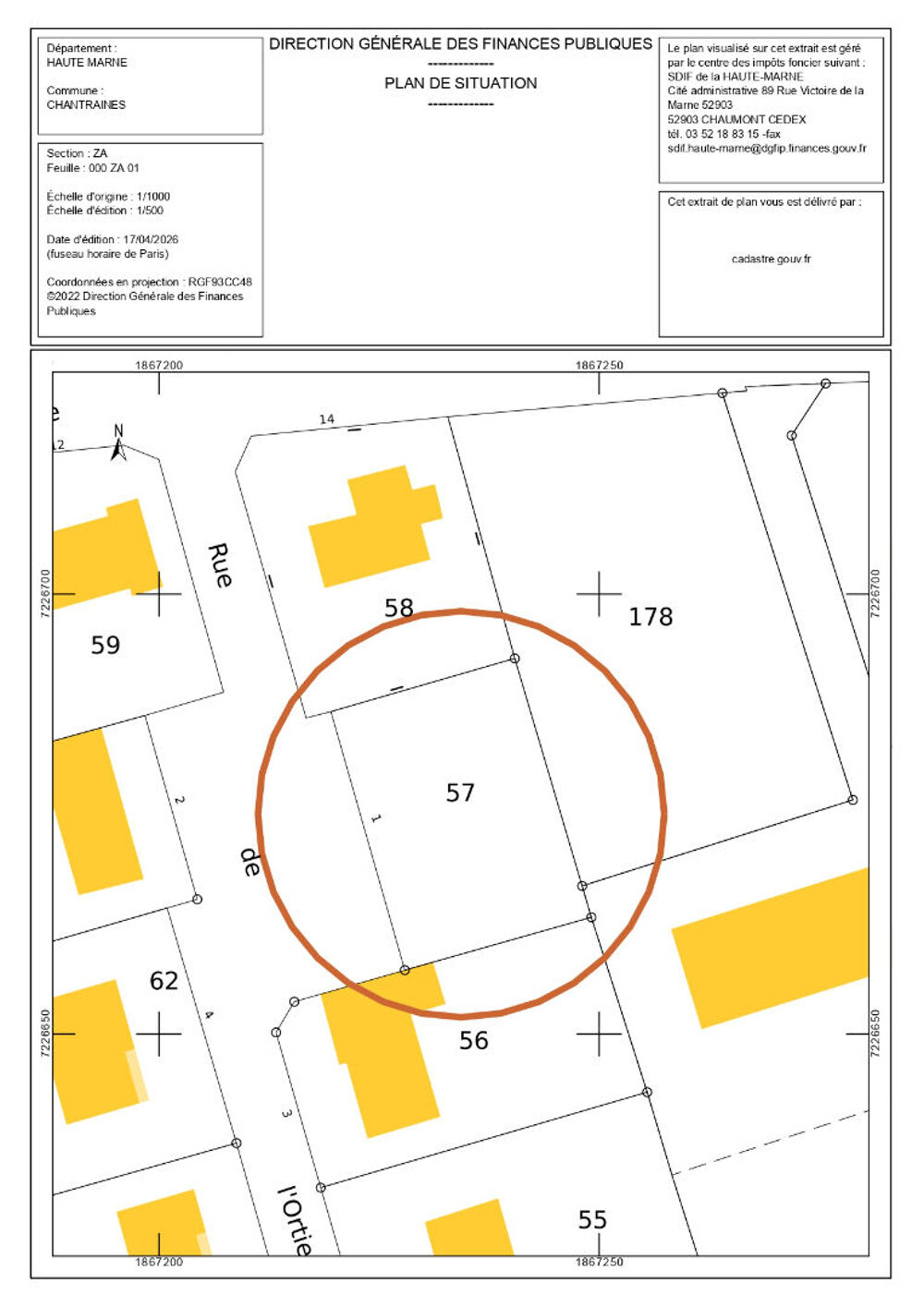 Vente Terrain Terrain Chantraines 671 m2 Chantraines