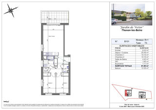  Appartement  vendre 3 pices 61 m
