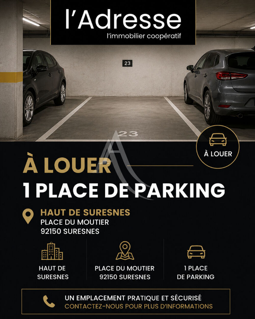 Location Parking/Garage Parking Suresnes Place du moutier 92150 Suresnes Suresnes