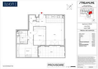  Appartement � vendre 3 pi�ces 65 m�