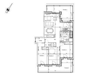  Appartement � vendre 4 pi�ces 83 m�