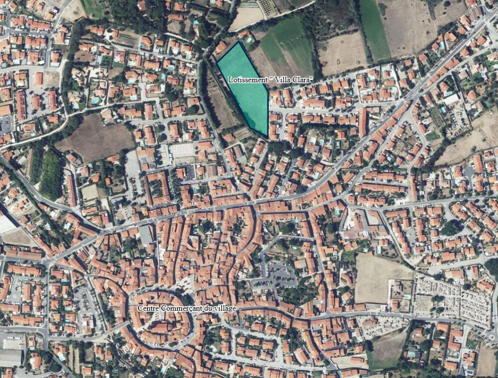 Vente Terrain Pezilla la rivière Terrain constructible 3 faces de 376m2 Pezilla la riviere