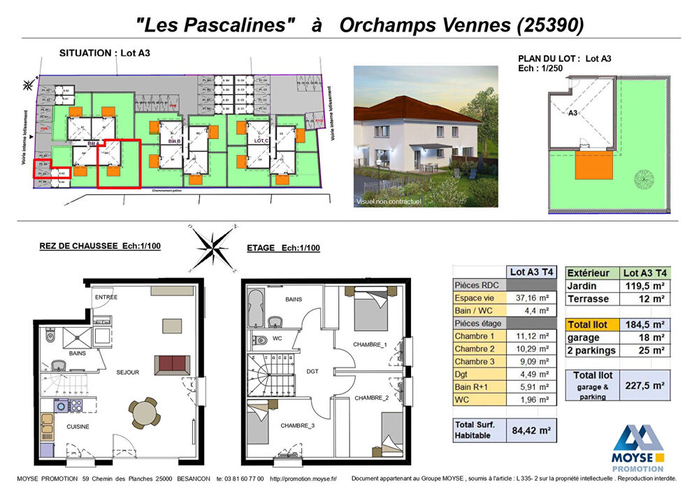 APPARTEMENT 5 PIECES 84.42 m2 289000 EUROS