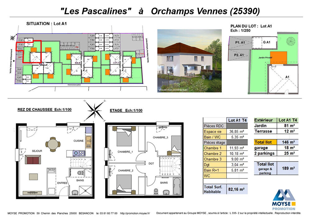 APPARTEMENT 4 PIECES 82.16 m2 282000 EUROS