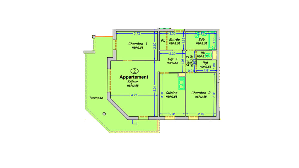 Appartement Cognac 3 pièces 67.50 m2