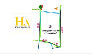 Terrain à vendre 450 m²